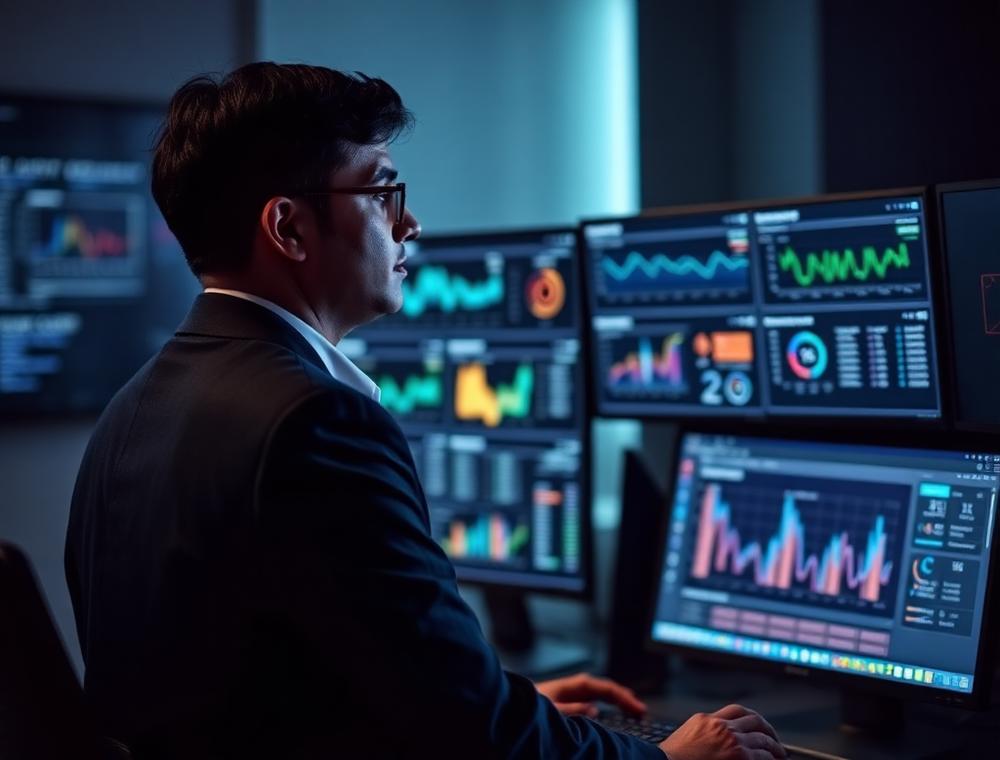 Agency owner reviewing client website performance dashboards